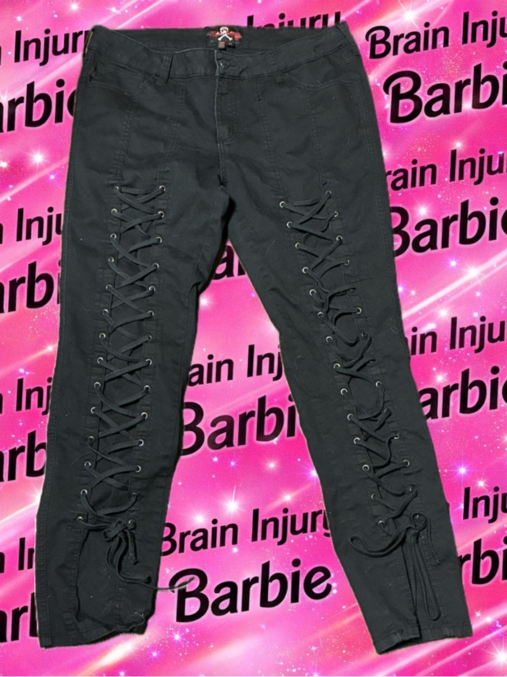Scene kid corseted pants